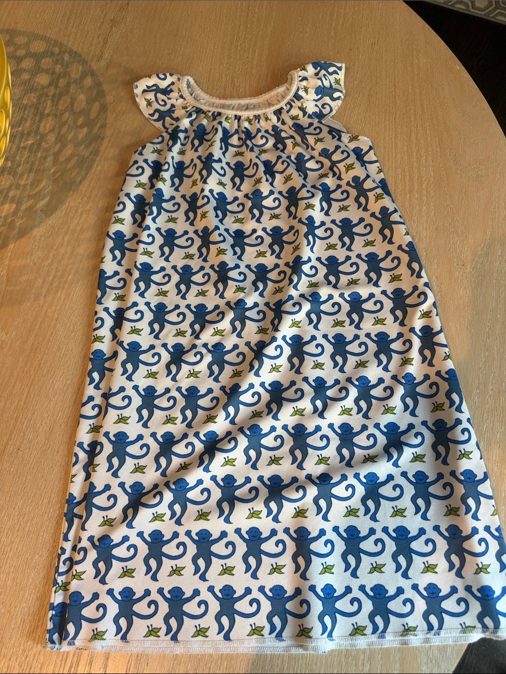 Roller Rabbit Girls' Blue Monkey Print Nightgown